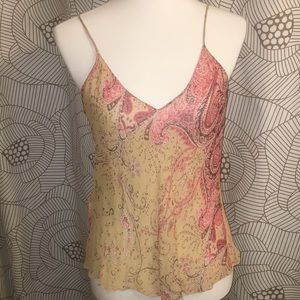 Vintage Daslu Chiffon Spaghetti Strap Top